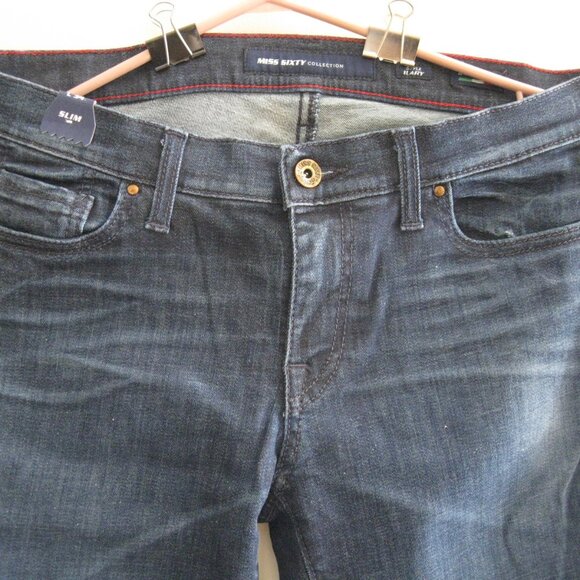 NEW Miss Sixty ILary Women's Jeans Size 31 W x 34 L SLIM Dark Wash Denim - Picture 14 of 16